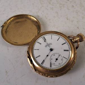 Gold Filled Vintage Hunting Case Pocket Watch - Roman Numeral Dial
