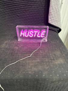 Pink HUSTLE LED Neon Sign