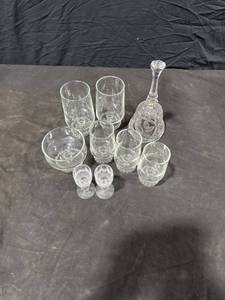 Assorted Clear Glassware Lot