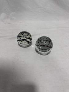 Glass Spiral Bubble Paperweights