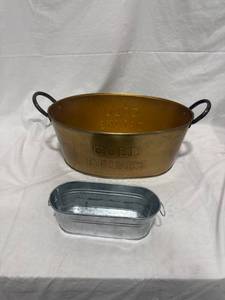 Two Metal Tubs