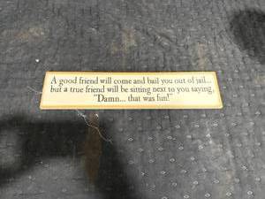 Humorous Friendship Wooden Sign