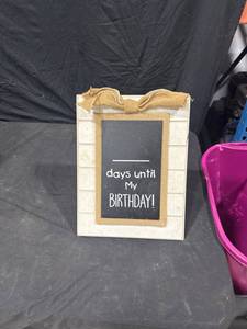 Birthday Countdown Chalkboard Sign