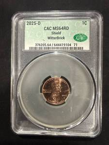2025-D Lincoln Cent CAC MS64RD