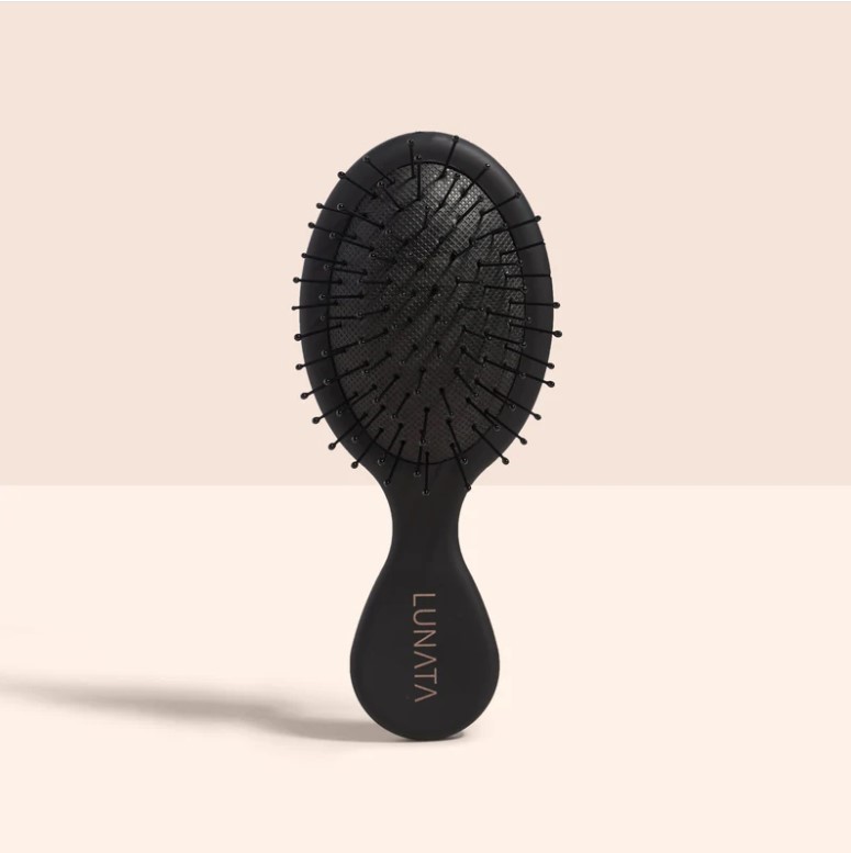 Pair of NEW Lunata Beauty The Mini WetDry Hair Brushes - White and Black
