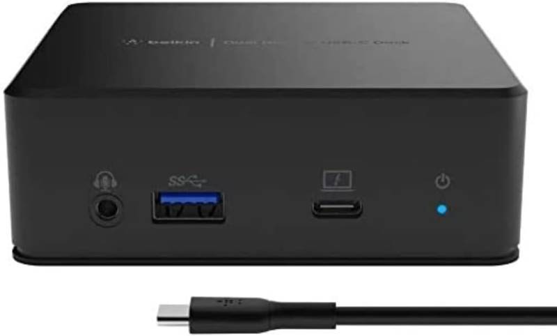 Belkin USB-C Dual Display Docking Station - Type-C, USB 3.2 Gen 1, Black