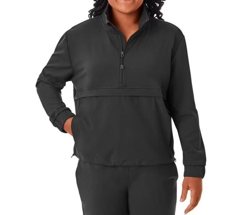 NEW 2 Pack of Members Mark Ladies Travel Pullovers - Gray and Black - XS - Extra Small