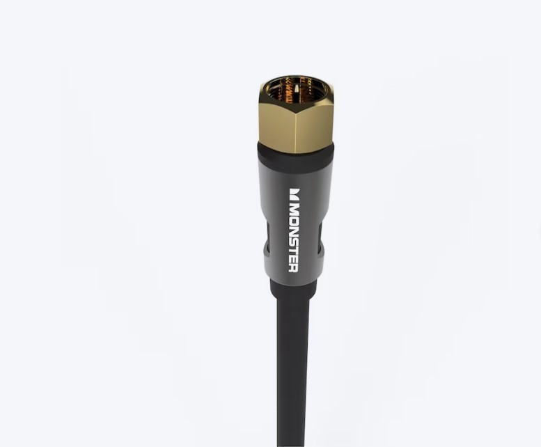 Monster 25-ft Rg6 Black Chrome Coaxial Cable Model #VME20016
