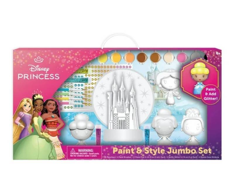 NEW Disney Princess Paint and Style Jumbo Set