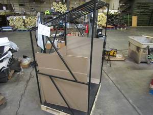 Welded Black Metal Frame Built to Fit Onto Pallets with Angled Roof - Perfect for Projects