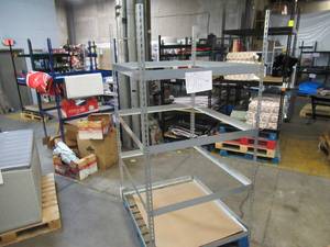 Adjustable Gray Metal Frame Built to Fit Onto Pallets - Perfect for Projects