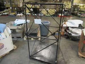 Welded Black Metal Frame Built to Fit Onto Pallets with Flat Roof - Perfect for Projects