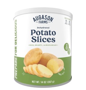 NEW Augason Farms Dehydrated Potato Slices Can - 15 Servings - BB 2050