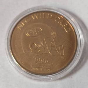 1996 San Francisco 49ers AFC Wild Card limited edition commemorative coin  - The road to Super Bowl 31- New Orleans