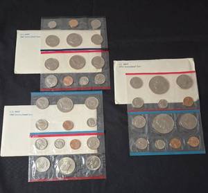 3-US Mint Uncirculated Coin Sets from 1974,1980,1981 - 39 Coins