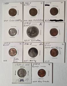 11-Error Coins - uncertified