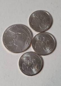 1 -2026D Semi quincentennial "Enduring Liberty" Half Dollar / 3- 2026 US Quarters commemorating the 250th Anniversary of the signing of the Mayflower Compact - AU