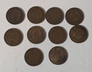10 Indian Head Pennies - 1907s