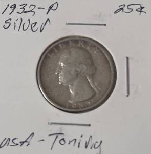 1932P Quarter Dollar - Silver&nbsp - USA-Toning