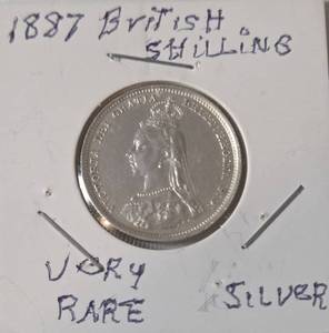 1887 British Shilling - Silver - Rare