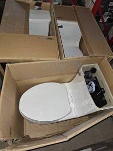 3-Glacier Bay 1 peice power flush toilets