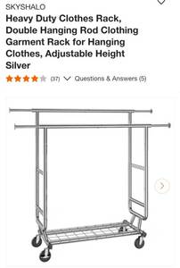 Heavy duty clothes rack
