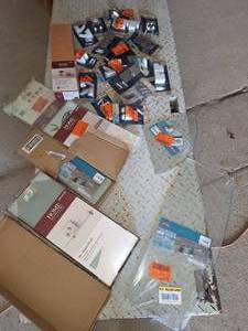 Glass shelves and mounting hardware