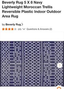 5x8 Beverly Moroccan outdoor rug