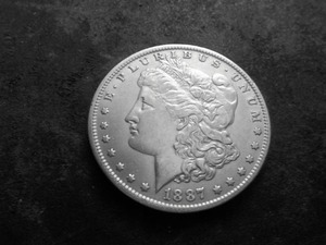 1887 O Morgan Silver Dollar