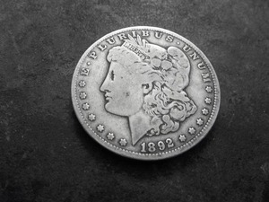 1892 O Morgan Silver Dollar