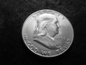 1951 S Franklin Half Dollar
