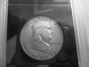 1950 D Franklin Half Dollar In A Holder