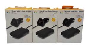 Lot of 3  Tech & Go 4-Port Fast Charging USB Hubs with 6FT Cable  NEW Store Overstock