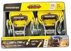 Smart Straps Ultra Long Ratchet Straps (2-Pack, 20 ft)  1,667 lb Capacity, NEW Overstock