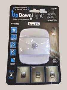 Sensor Brite UpDown LED Light  Motion Activated, Wireless  NEW Overstock