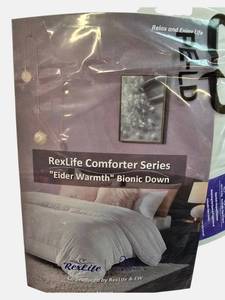 RexLife Twin Comforter  Eider Warmth Bionic Down, Like-New Overstock