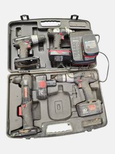 Craftsman Power Tool Set  Drills, Charger & Case