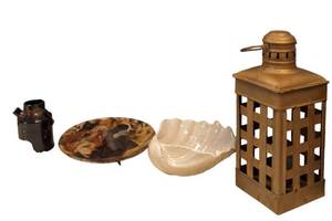 Gently Loved Seaside Glow Set  Golden Lantern & Coastal Treasures