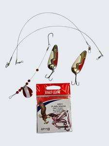 Fishing Tackle Lot  Spoons, Spinner Rig & Eagle Claw Hooks  Ready to Fish