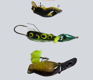 Vintage Frog Lure Trio  Whimsical & Water-Ready