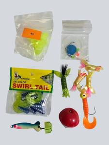 Colorful Fishing Tackle Lot  Soft Baits, Jigs & Fun Finds