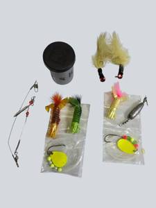 Vintage Fishing Tackle Mix  Flies, Spinners & Hidden Goodies