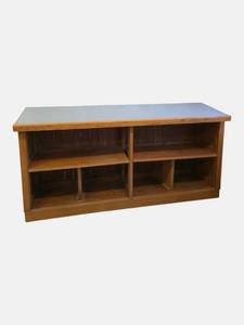 SOLID OAK DISPLAY  STORAGE UNIT  96  HEAVY DUTY