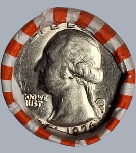 17761976 Bicentennial Quarter Roll  Mixed Mint Marks  Estate Find