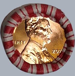 5 Rolls of 2024 Lincoln Cent UNC  Full Red BU Coins  Collector Lot