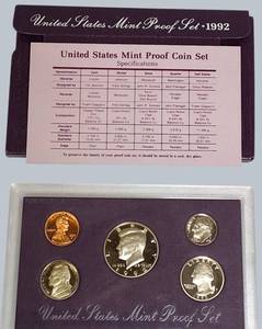 1992 U.S. Mint Proof Set  San Francisco  Nice Set
