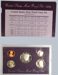 1988 U.S. Mint Proof Set  San Francisco  Nice Set