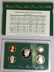 1998 U.S. Mint Proof Set  San Francisco  Nice Set