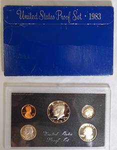 1983 U.S. Mint Proof Set  5 Coins  Original Packaging