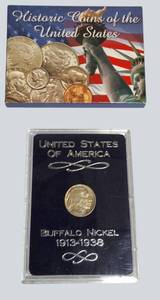 1914 Buffalo Nickel in Display – 100+ Year Old Classic!